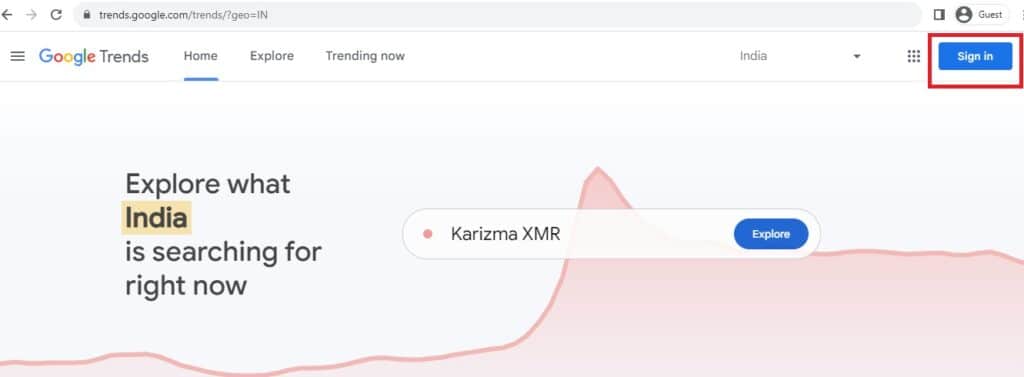 Google Trends में अकाउंट कैसे बनायें?